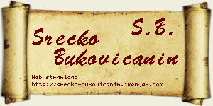 Srećko Bukovičanin vizit kartica